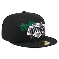 Casquette ajustée New Era 59FIFTY noire pour homme, Los Angeles Kings State Stitch