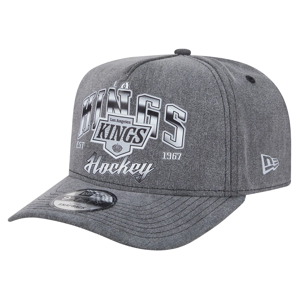 Casquette pré-courbée 9FIFTY à visière rabattable New Era anthracite des Kings de Los Angeles pour homme