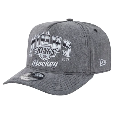 Casquette pré-courbée 9FIFTY à visière rabattable New Era anthracite des Kings de Los Angeles pour homme
