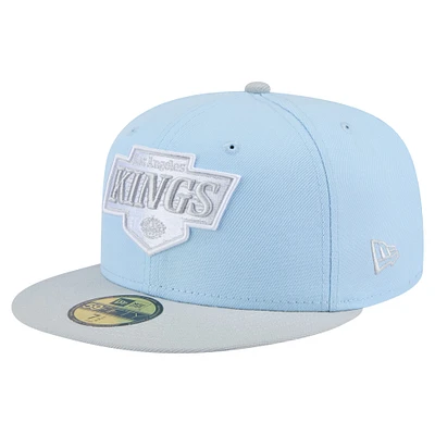 Casquette ajustée bicolore 59FIFTY bleu clair/gris pour homme Los Angeles Kings New Era Color Pack
