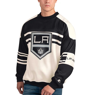 Sweat-shirt à col rond en polaire Starter White Los Angeles Kings Defense pour hommes