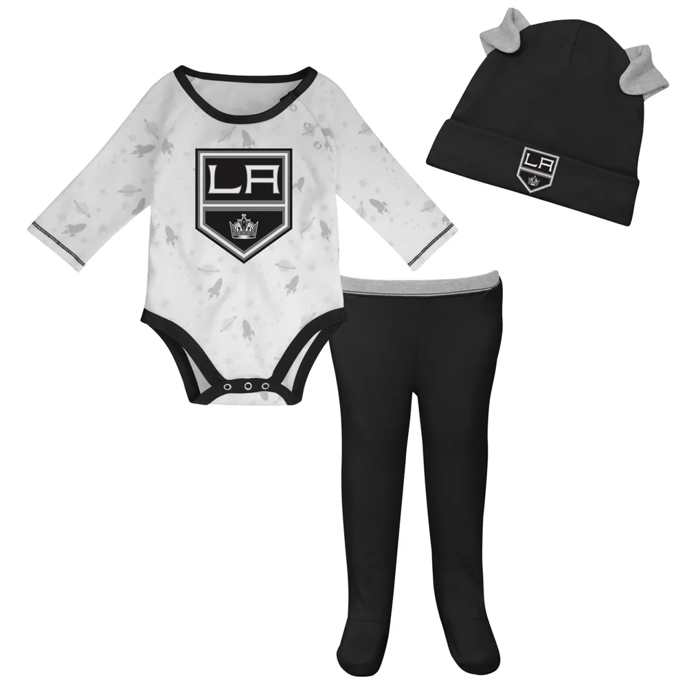 Outerstuff Newborn & Infant White/Heather Gray Los Angeles Dodgers Little Slugger Two-Pack Bodysuit Set