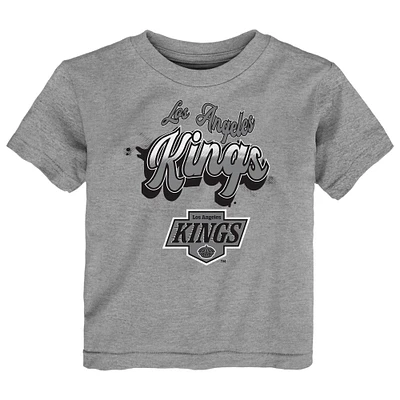 T-shirt gris chiné pour tout-petit avec inscription pétillante des Kings de Los Angeles