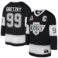 Maillot de joueur Mitchell & Ness Wayne Gretzky noir Los Angeles Kings 1992/93 Blue Line 2.0 pour tout-petit