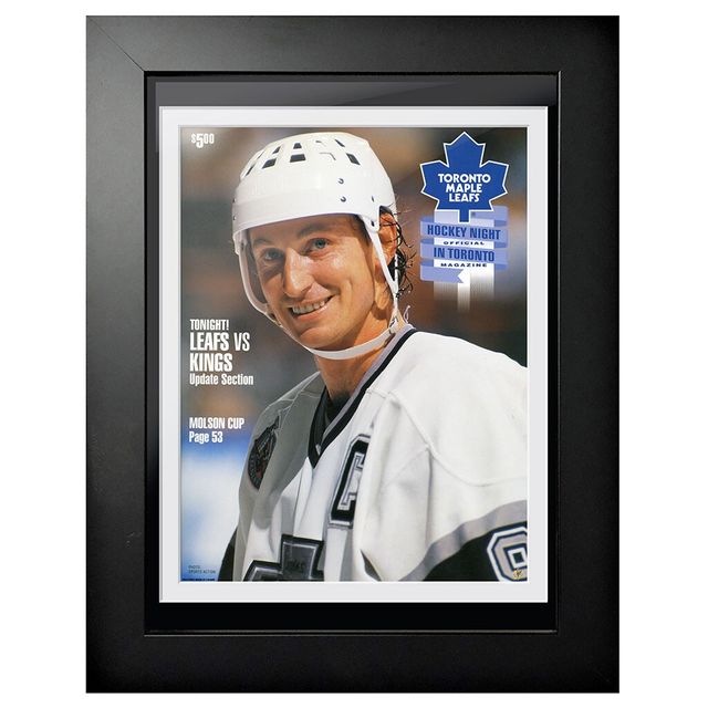 Wayne Gretzky Los Angeles Kings Hockey Night à Toronto - Couverture de programme encadrée 12'' x 16''