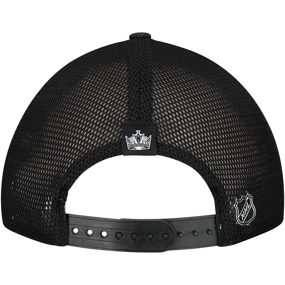 Women's Fanatics  Black Los Angeles Kings Authentic Pro Adjustable Trucker Hat