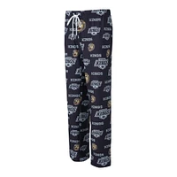 Women's Concepts Sport Black Los Angeles Kings Zest Allover Print Knit Pants