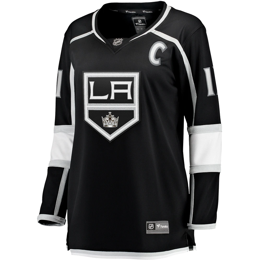 Maillot de joueur Breakaway Fanatics Anze Kopitar pour femmes, noir, Los Angeles Kings Home Captain Patch