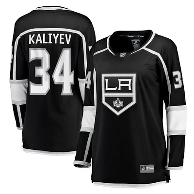 Women's Fanatics Arthur Kaliyev Black Los Angeles Kings Home Breakaway Player Jersey