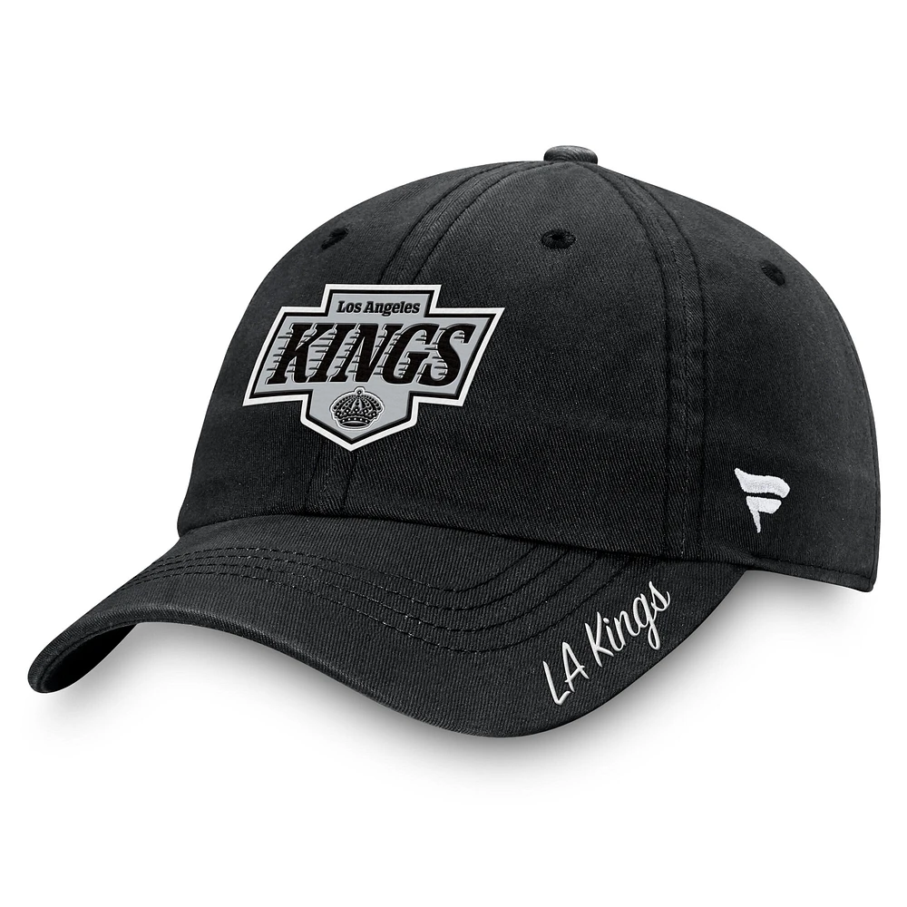 Casquette ajustable noire pour femmes Fanatics Los Angeles Kings Core