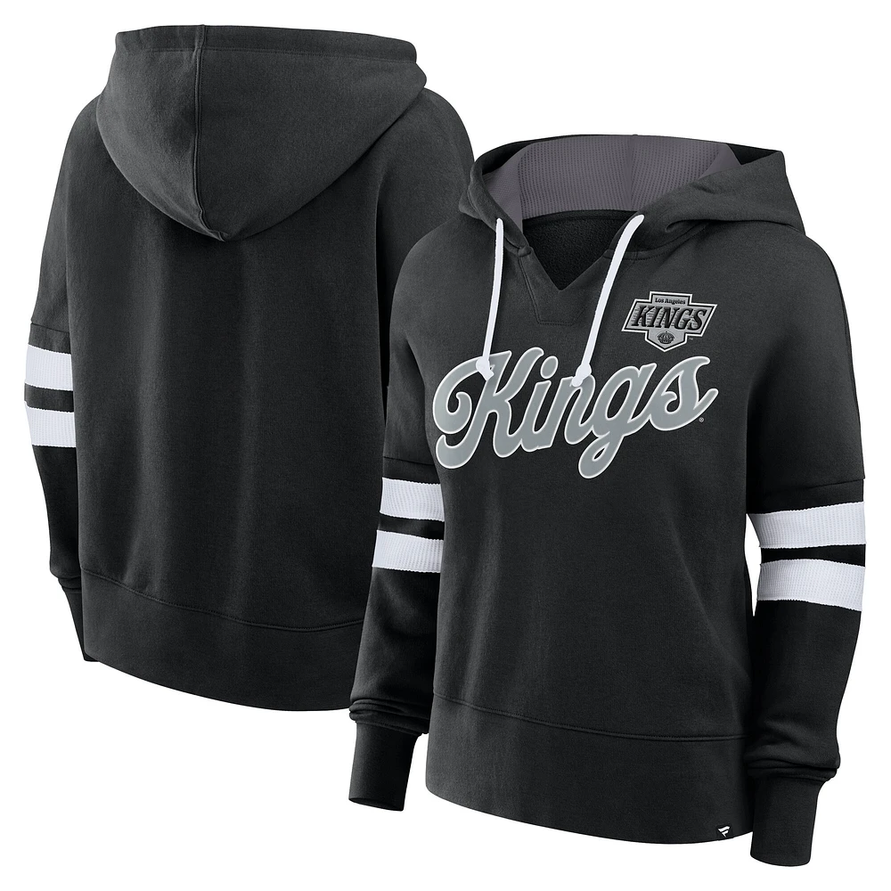 Women's Fanatics Black Los Angeles Kings Oversized Seize Pullover Hoodie