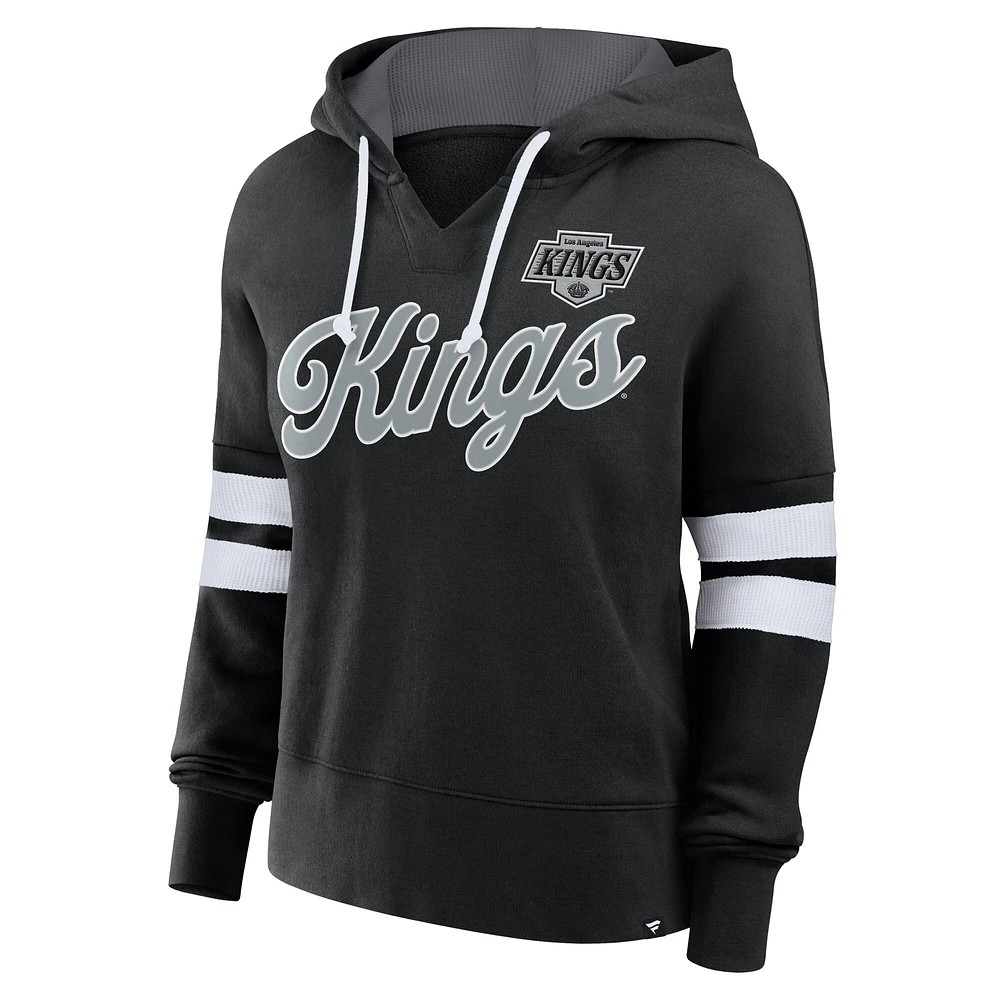 Women's Fanatics Black Los Angeles Kings Oversized Seize Pullover Hoodie