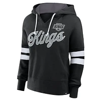 Women's Fanatics Black Los Angeles Kings Oversized Seize Pullover Hoodie