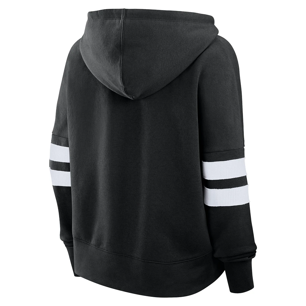 Women's Fanatics Black Los Angeles Kings Oversized Seize Pullover Hoodie