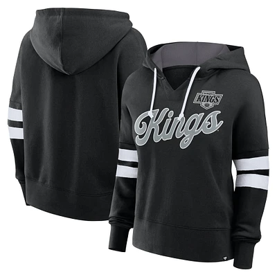 Women's Fanatics Black Los Angeles Kings Oversized Seize Pullover Hoodie