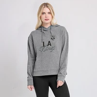 Sweat à capuche Fanatics Heather Grey Los Angeles Kings Script Favorite pour femmes