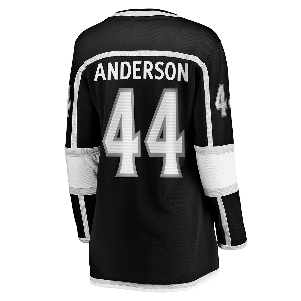 Fanatics pour femmes Mikey Anderson noir Los Angeles Kings Home Breakaway Player - Maillot