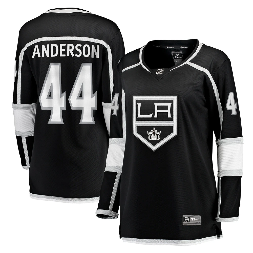 Fanatics pour femmes Mikey Anderson noir Los Angeles Kings Home Breakaway Player - Maillot