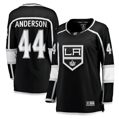 Women's Fanatics Mikey Anderson Black Los Angeles Kings Home Breakaway Player Jersey