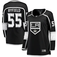 Maillot de joueur échappé l'équipe à domicile Fanatics Quinton Byfield noir des Kings Los Angeles pour femmes