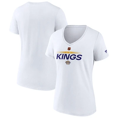 Women's Fanatics  White Los Angeles Kings Special Edition V-Neck T-Shirt