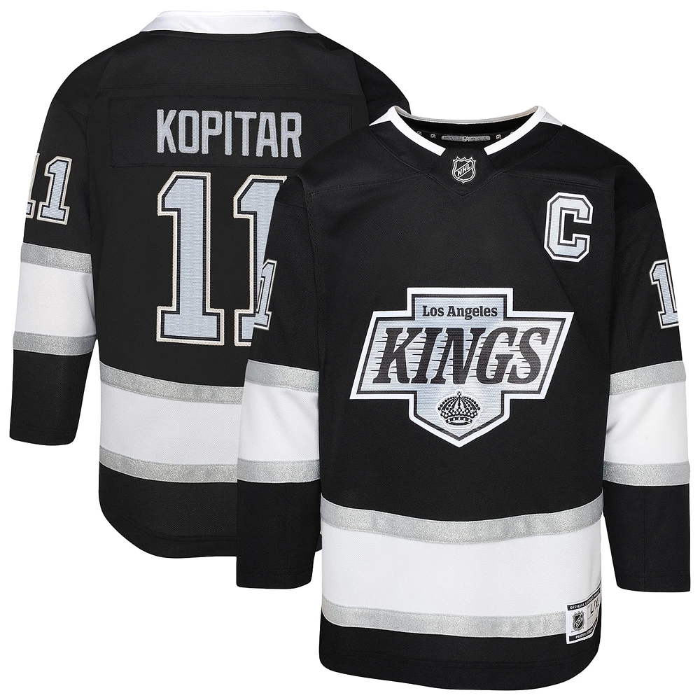 Maillot de joueur premier plan des Los Angeles Kings pour jeunes Anze Kopitar noir