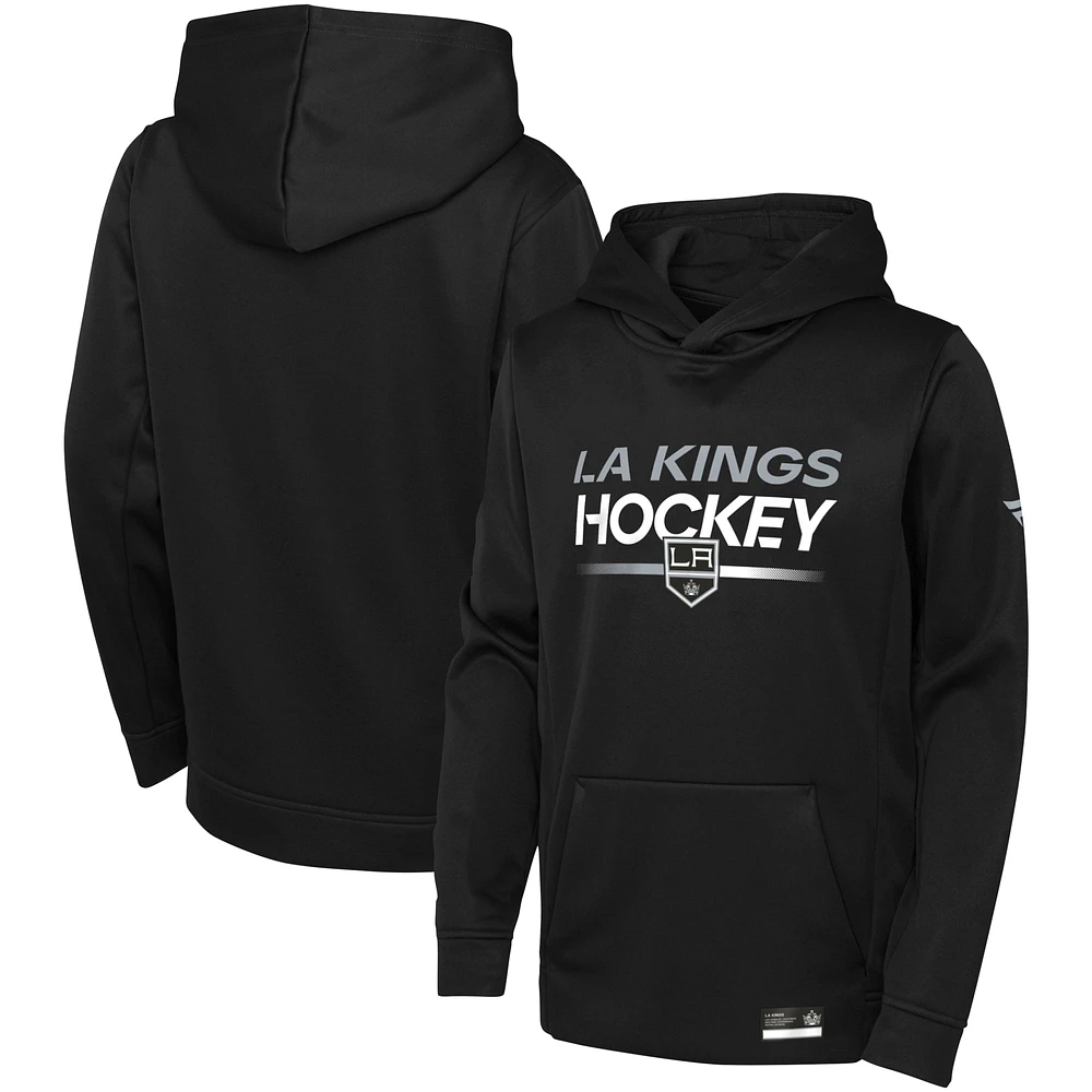 Sweat à capuche authentique Pro pour jeunes Fanatics des Kings de Los Angeles noir