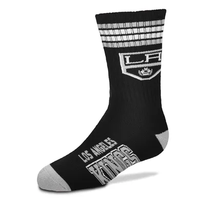 Los Angeles Kings For Bare Feet Youth 4-Stripe Deuce Quarter-Length Socks