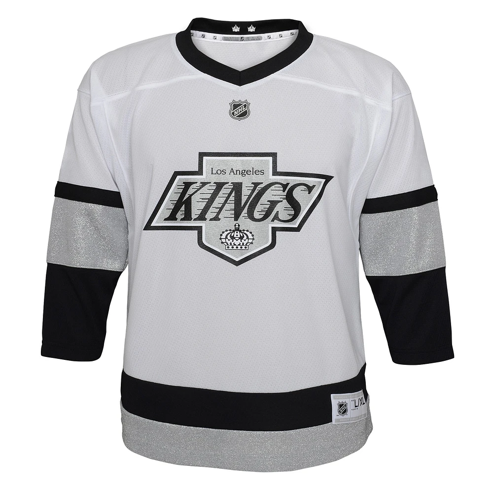 Maillot blanc réplique alternative des Kings de Los Angeles 2021/22 pour jeunes