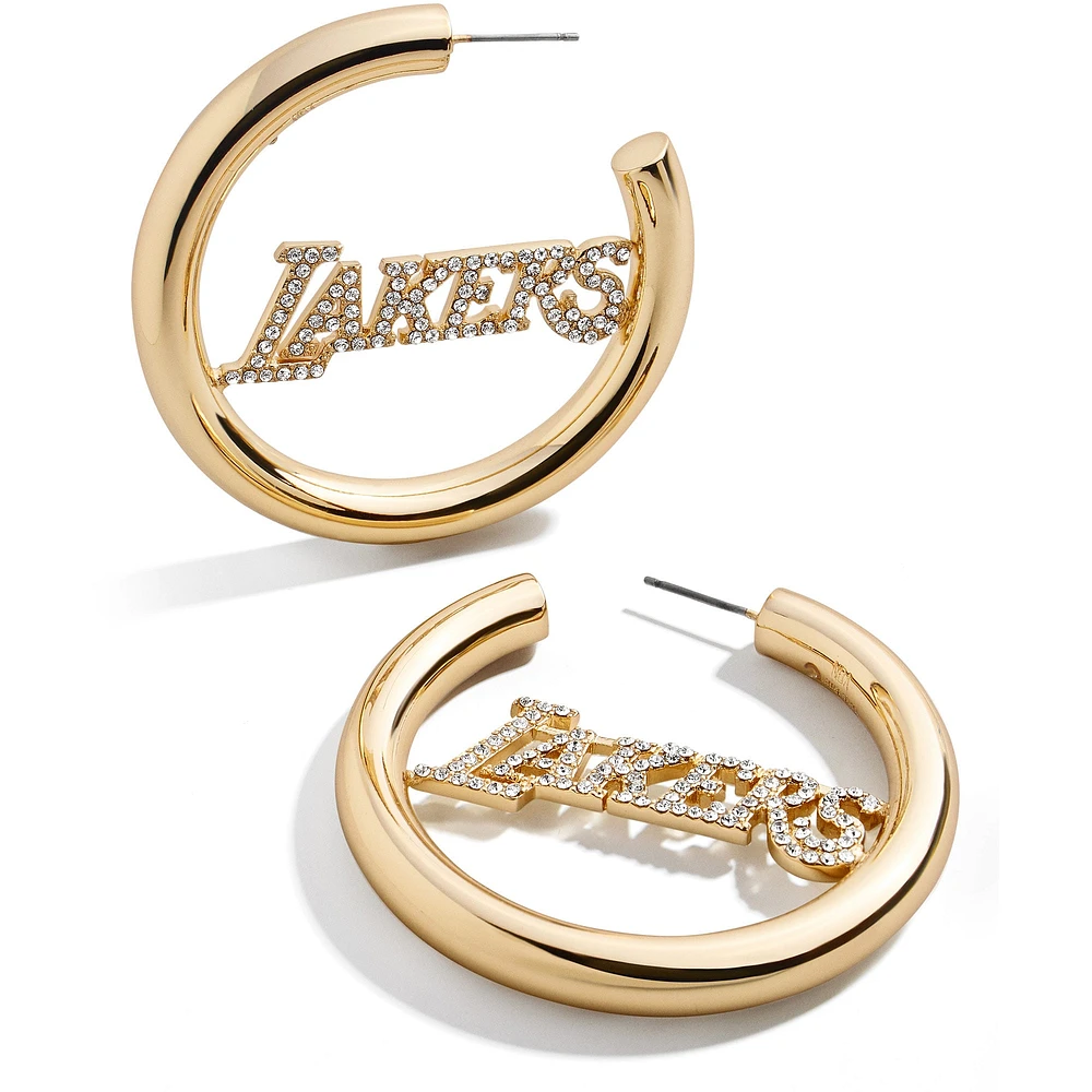 BaubleBar Los Angeles Lakers Logo Large Hoop Earrings