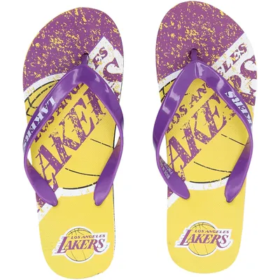 Los Angeles Lakers FOCO Big Logo Flip-Flops