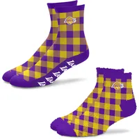 Los Angeles Lakers For Bare Feet 2-Pack His & Hers Cozy Ankle Socks