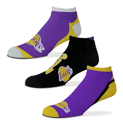 Los Angeles Lakers For Bare Feet Flash Ankle Socks 3-Pack Set