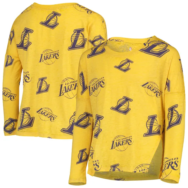 Lids Los Angeles Lakers Pro Standard Women's Retro Classic Cropped Boxy T- Shirt - Cream