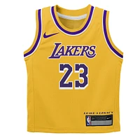 Maillot Nike LeBron James Gold Los Angeles Lakers Swingman Player pour bébé - Icon Edition