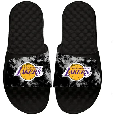 Los Angeles Lakers ISlide Acid Wash Slide Sandals - Black