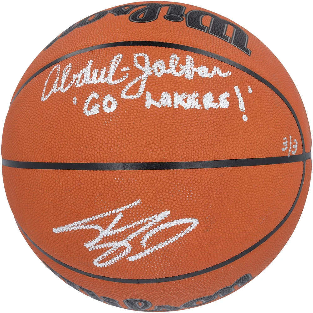 Kareem Abdul-Jabbar & Shaquille O'Neal Los Angeles Lakers Autographed Wilson Official Game Basketball with "Go Lakers!" Inscription - Limited Edition #3/3