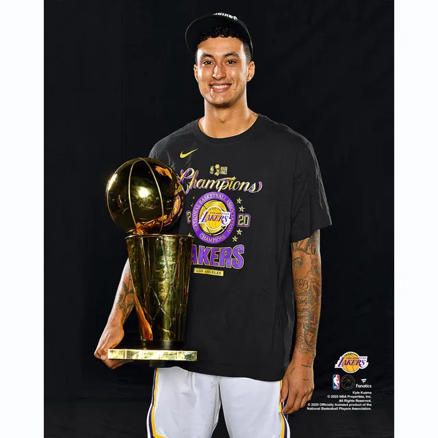 Jared Dudley Los Angeles Lakers Unsigned 2020 NBA Finals Champions Holding Trophy Photograph