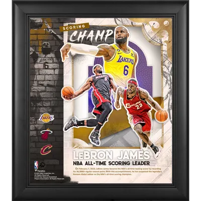 LeBron James Los Angeles Lakers Fanatics Authentic Mahogany 2020 NBA Finals  Champions Sublimated Basketball Display Case
