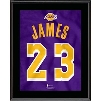 LeBron James Los Angeles Lakers 10,5 "x 13" Violet 2018-19 Maillot Style Numéro 23 Plaque Sublimée