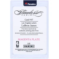 LeBron James Los Angeles Lakers 2018-19 Panini Flawless Magenta Printing Plate #47 #1/1 Card