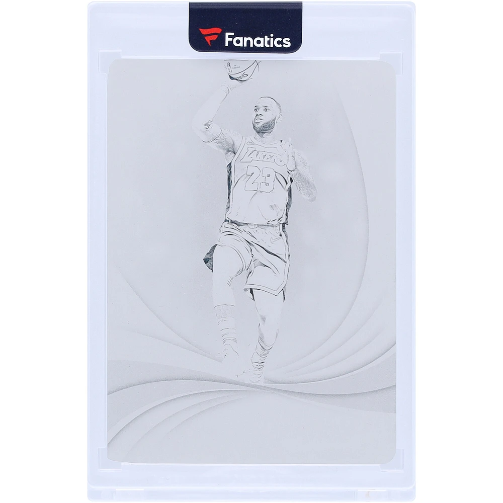 LeBron James Los Angeles Lakers 2018-19 Panini Immaculate Collection Black Printing Plate #55 #1/1 Card