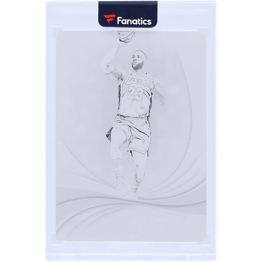 LeBron James Los Angeles Lakers 2018-19 Panini Immaculate Collection Black Printing Plate #55 #1/1 Card