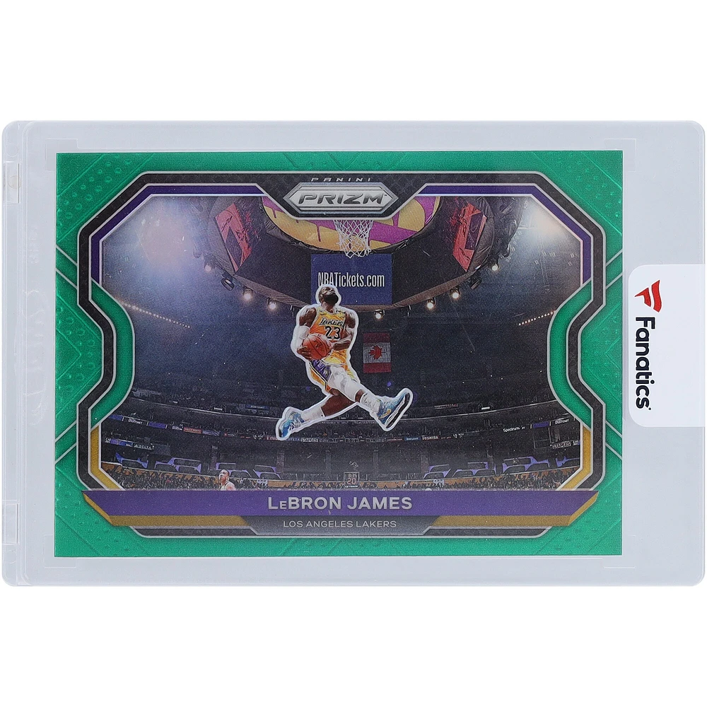 Carte LeBron James Los Angeles Lakers 2020-21 Panini Prizm Green Prizm #1