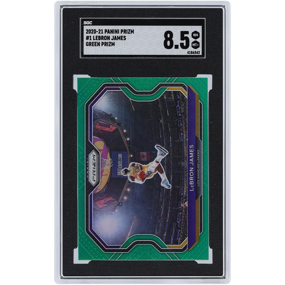 Carte Panini Prizm #1 SGC authentifiée 8,5 pouces LeBron James Los Angeles Lakers 2020-21