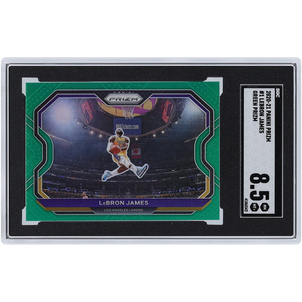 Carte Panini Prizm #1 SGC authentifiée 8,5 pouces LeBron James Los Angeles Lakers 2020-21