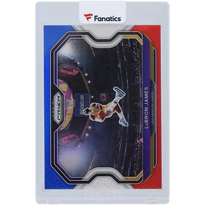 Carte Panini Prizm #1 LeBron James Los Angeles Lakers 2020-21 Rouge Blanc Bleu Prizm