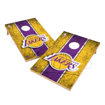 Los Angeles Lakers 2' x 3' Solid Wood Cornhole Board Set