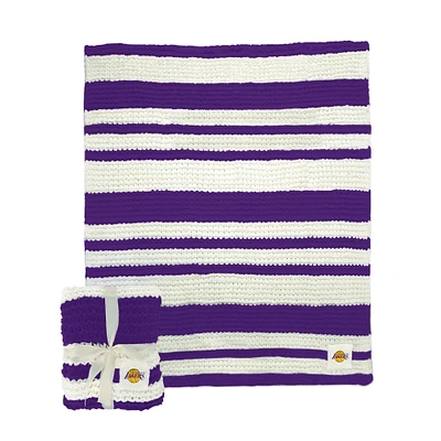 Couverture en tricot torsadé Los Angeles Lakers 50" x 60"