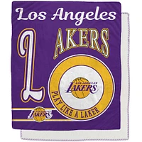 Los Angeles Lakers 50" x 60" Retro Emblem Flannel Fleece Sherpa Blanket